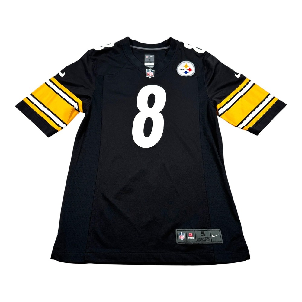 Pittsburgh Steelers Football Jersey Mens Small Black NFL Nike Pickett 8 On Field